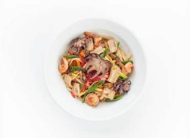 Лапша с морепродуктами Яичная