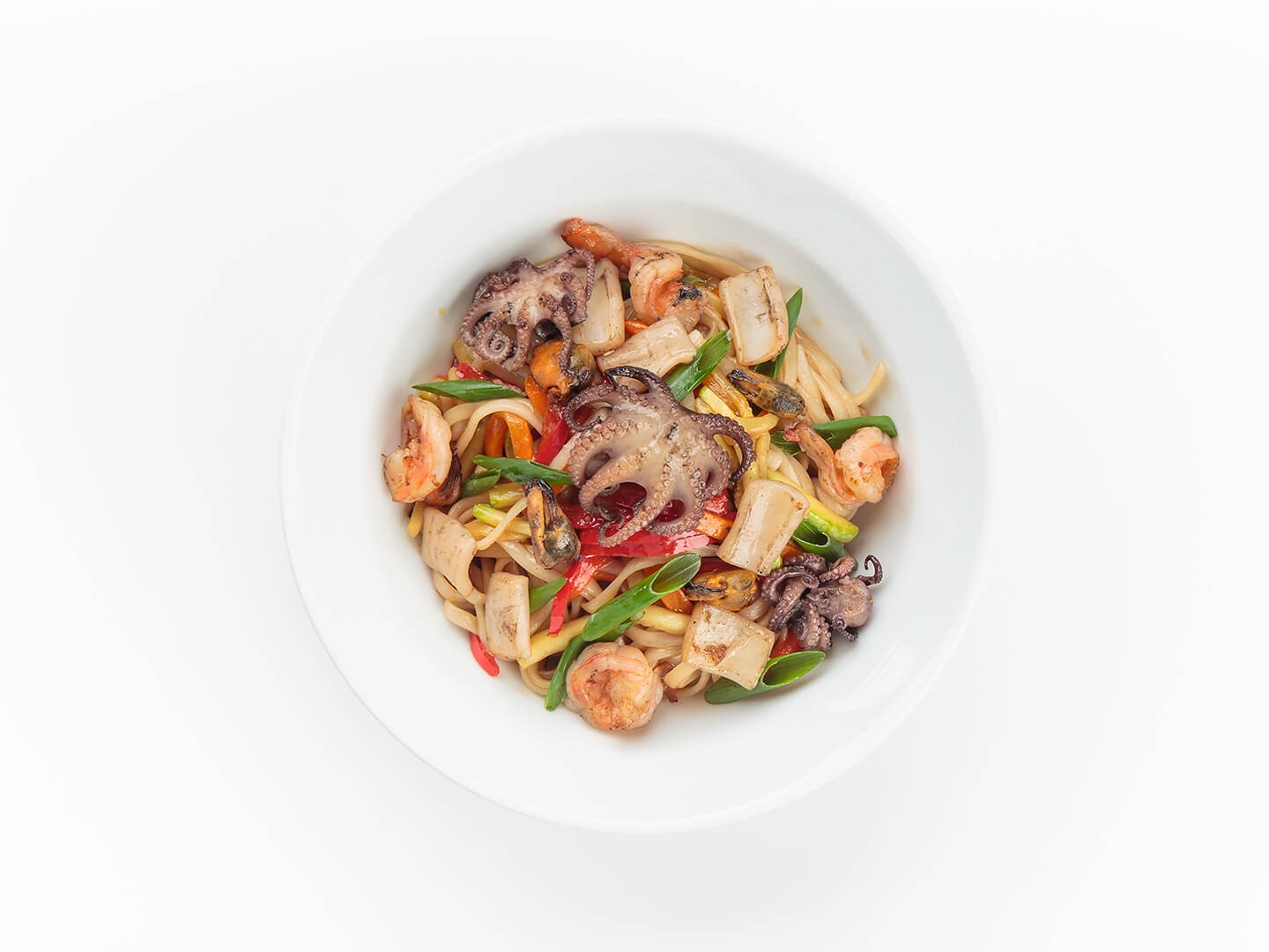 Лапша с морепродуктами Удон