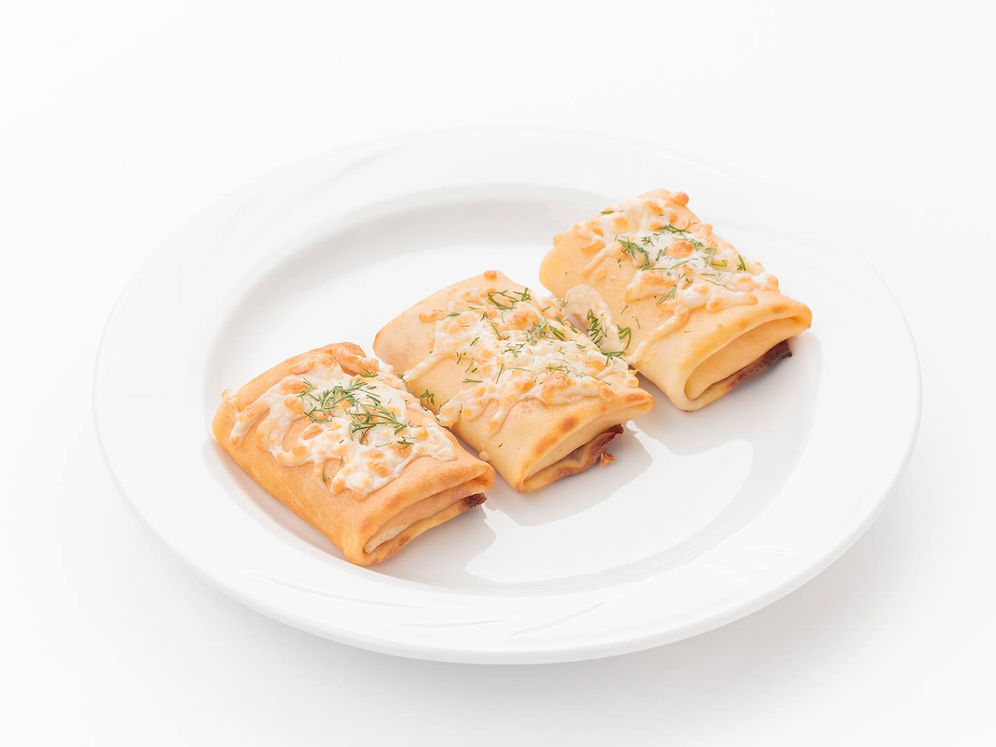 Блинчики с сыром и ветч.