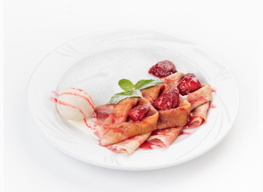 Блинчики с клуб. и мор.