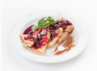 Блинчики с вишн.